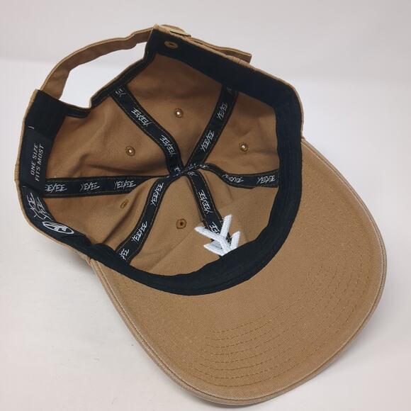 Yee Yee Logo Slideback Hat Brown One Size Adjustable Solid Embroidered - Picture 6 of 9
